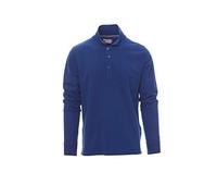 PAYPER Florence Polo da Uomo a Manica Lunga 100% Cotone Colletto Polsino a Costine Spacchetti Laterali Rinforzo Sagomato retrocollo Bianco