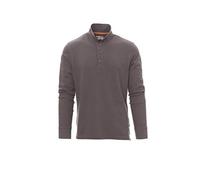 Payper Polo Florence Uomo Manica Lunga 100% Cotone Grigio Smoke 4XL