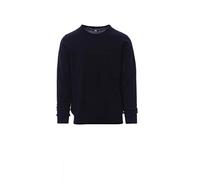PAYPER Fly Maglione Unisex Uomo Donna Girocollo Misto Cotone Lana Rasato Polsi Bordi a Costine Fini Blu Navy (S)