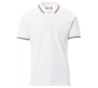PAYPER FRANCE Polo da Uomo 100% Cotone a Mezza Manica Tricolore Bandiera Francia