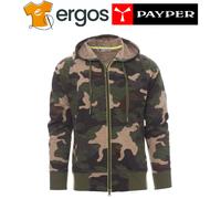 Payper FREESTYLE Felpa da Uomo con Cappuccio Zip Intera in Cotone Mimetico