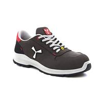 PAYPER Get Force Low Scarpe Antinfortunistica Uomo per Lavoro di Sicurezza S3 in Fiore bovino Traspiranti Resistenti abrasione Suola Grip Nero (41,5)