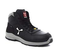 PAYPER Get Force Low Scarpe Antinfortunistica Uomo per Lavoro di Sicurezza S3 in Fiore bovino Traspiranti Resistenti abrasione Inserti Riflettenti Nero (40)