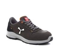 PAYPER Get Force Low Scarpe Antinfortunistica Uomo per Lavoro di Sicurezza S3 in Fiore bovino Traspiranti Resistenti abrasione Inserti Riflettenti Nero (42)