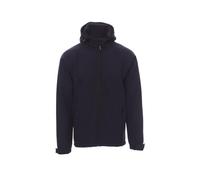 PAYPER Giacca con Cappuccio da Uomo Soft Shell Gale Giubbino TRASPIRABILE Impermeabile (IT, Testo, 5XL, Regular, Regular, Blu Navy)