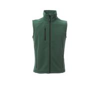 PAYPER GLASGOW Gilet Unisex in Softshell Anti Vento Idrorepellente Giubbotto Smanicato, colore: Verde, Taglia: 5XL