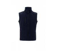 PAYPER GLASGOW Gilet Uomo Donna in Softshell Anti Vento Idrorepellente Giubbotto Smanicato (IT, Testo, 5XL, Regular, Regular, Blu Navy)