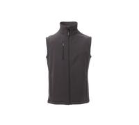 PAYPER GLASGOW Gilet Uomo Donna in Softshell Anti Vento Idrorepellente Giubbotto Smanicato (IT, Testo, L, Regular, Regular, Antracite)