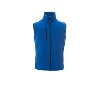 PAYPER GLASGOW Gilet Uomo Donna in Softshell Anti Vento Idrorepellente Giubbotto Smanicato (IT, Testo, XXL, Regular, Regular, Blu Royal)