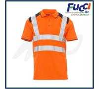 Payper GUARD+ Polo Alta Visibilità Uomo Manica Corta con Bande Riflettenti