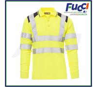Payper GUARD+ WINTER Polo Alta Visibilità Manica Lunga con Bande Riflettenti