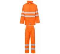 Payper HI-VI RAINSET Completo Antipioggia Giacca Pantaloni Alta Visibilità Zip