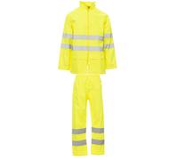 Payper HI-VI RAINSET Completo Antipioggia Giacca Pantaloni Alta Visibilità Zip
