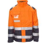 PAYPER HISPEED Giubbotto Uomo Alta Visibilità da Lavoro Parka Impermeabile Badge