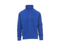PAYPER Houston Felpa da Lavoro Uomo Misto Cotone Manica Lunga Chiusura Zip Intera Manica a Giro Polsini Vita in Costina Blu Royal (XL)