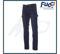Payper HUMMER Pantalone Jeans Uomo Denim Stretch Multitasche Effetto Consumato