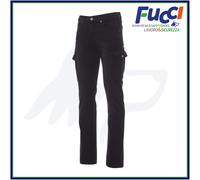 Payper HUMMER Pantalone Jeans Uomo Denim Stretch Multitasche Effetto Consumato