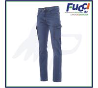 Payper HUMMER Pantalone Jeans Uomo Denim Stretch Multitasche Effetto Consumato