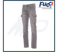 Payper HUMMER Pantalone Jeans Uomo Denim Stretch Multitasche Effetto Consumato