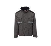 Payper INTERCONTINENTAL+ Giubbotto uomo da lavoro 100% poliestere cappuccio richiudibile chiusura zip con bottoni tasche esterne porta badge Grigio Smoke (3XL)