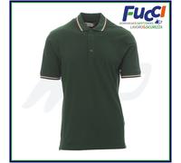 Payper ITALIA Polo Unisex Manica Corta 100% Cotone Piquet con Profilo Tricolore