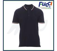 Payper ITALIA Polo Unisex Manica Corta 100% Cotone Piquet con Profilo Tricolore