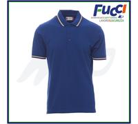 Payper ITALIA Polo Unisex Manica Corta 100% Cotone Piquet con Profilo Tricolore