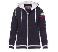 Payper KANSAS Felpa da Donna 100% Poliestere Sfiancata con Tricolore Cappuccio