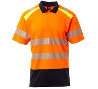 Payper LANE Polo Maglia Alta Visibilità Manica Corta Rifrangente Tshirt Colletto