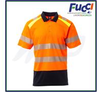 Payper LANE Polo Maglia Alta Visibilità Manica Corta Rifrangente Tshirt Colletto