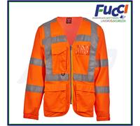 Payper LONG EXO Gillet Alta Visibilità Uomo Maniche Lunghe Dry-Tech Zip Intera
