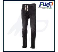 Payper LOS ANGELES Jeans Uomo SLIM Denim Stretch Effetto Consumato con Coulisse