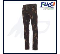 PAYPER Los Angeles Pantalone da Uomo Taglio Jeans Misto Denim Tasche Laterali Chiusura con Zip Gamba Slim Effetto Consumato (Mimetico, 54)