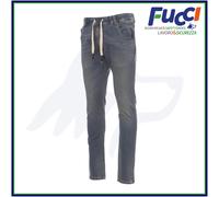 Payper LOS ANGELES Jeans Uomo SLIM Denim Stretch Effetto Consumato con Coulisse
