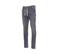 PAYPER Los Angeles Pantalone da Uomo Taglio Jeans Misto Denim Tasche Laterali Chiusura con Zip Gamba Slim Effetto Consumato (Light Blue, 48)