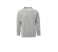 PAYPER Malibu+ Felpa Girocollo da Uomo a Manica Lunga Misto Cotone Manica Raglan Polsini Vita in Rib Elasticizzato Grigio Melange (M)
