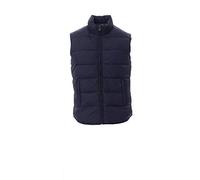 PAYPER Memory Gilet Giacca da Uomo 100% Poliestere Imbottito Effetto Piuma Tasche Esterne Zip Coperte (Blu Navy/Blu Royal, 3XL)