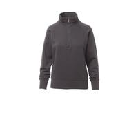 PAYPER Miami+ Lady Felpa da Donna a Manica Lunga Mezza Zip con Collo Alto, Colore: Antracite, Taglia: L