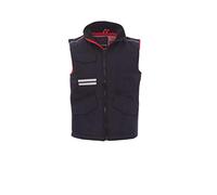 PAYPER Mig 2.0 Gilet Unisex da Uomo Donna 100% Poliestere Interno Imbottito Chiusura Zip Porta Smartphone Badge Bande Reflex Taglie Forti Blu (XXL)
