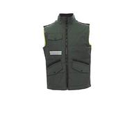 PAYPER Mig 2.0 Gilet Unisex da Uomo Donna 100% Poliestere Interno Imbottito cursore in Metallo con Patta Chiusura Zip Porta Smartphone Badge Bande Reflex Verde (M)