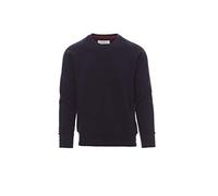 PAYPER Mistral+ Felpa Girocollo da Uomo a Manica Lunga Raglan Misto Cotone Polsini Vita in Costina Elasticizzata Blu Navy (XXL)