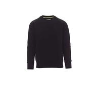 PAYPER Mistral+ Felpa Girocollo da Uomo a Manica Lunga Raglan Misto Cotone Polsini Vita in Costina Elasticizzata Nero (5XL)