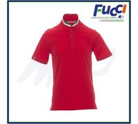 Payper NATION Polo Uomo Cotone Manica Corta con Colletto Bandiera Tricolore