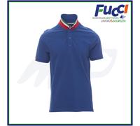 Payper NATION Polo Uomo Cotone Manica Corta con Colletto Bandiera Tricolore