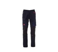 PAYPER NEXT400, Pantaloni da Lavoro multifunzionali, Elasticizzati, Unisex, in Tessuto Twill con 30% Cotone e 20% elastomultiest, 7 Tasche e Chiusura Lampo, Blu Navy/Nero, 52