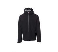 PAYPER OREGON Giubbotto Imbottito da Uomo con Cappuccio in Softshell Impermeabile Antivento per Autunno Inverno (IT, Testo, L, Regular, Regular, Nero)