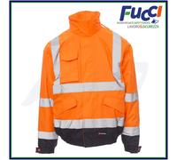 Payper PADDOCK Giubbotto Alta Visibilità Uomo Imbottito con Cappuccio e Bande