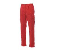 PAYPER Pantalone Multitasche con Elastico E Passanti in Vita Cargo 2.0 (S - Rosso) Anche con Ricamo E Stampa