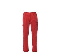 PAYPER Pantalone Multitasche con Elastico E Passanti in Vita Cargo 2.0 (XL - Rosso) Anche con Ricamo E Stampa