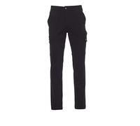 PAYPER Pantalone Uomo Forest Stretch (46 - Nero) Anche con Ricamo E Stampa